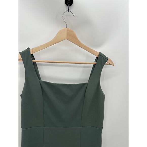 Show Me Your Mumu Eden Green Grey Square Neck Midi Dress Size XL Wedding Party - Picture 6 of 9